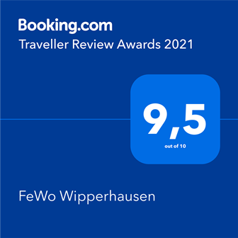 Booking.com Award 2021 mit einer Bewertung von 9,5 von 10