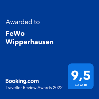 Booking.com Award 2022 mit einer Bewertung von 9,5 von 10